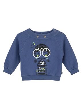 Souris Mini Girls 24M Navy Graphic Sweatshirt ‘Je Suis Une Jolie Pirate